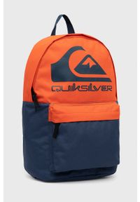 Quiksilver plecak męski kolor pomarańczowy duży z nadrukiem. Kolor: pomarańczowy. Wzór: nadruk #3