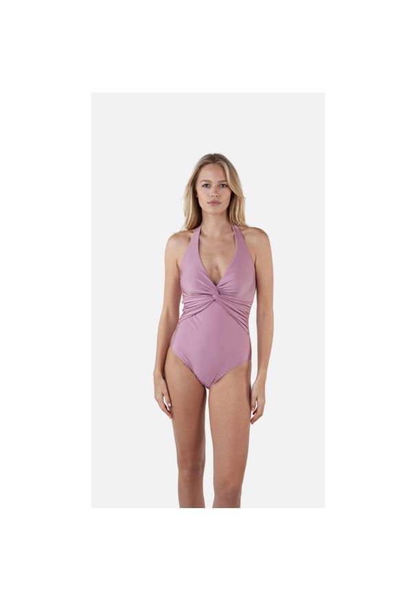 Damski kostium kąpielowy 1-częściowy Barts Isla Halter Shaping. Kolor: fioletowy