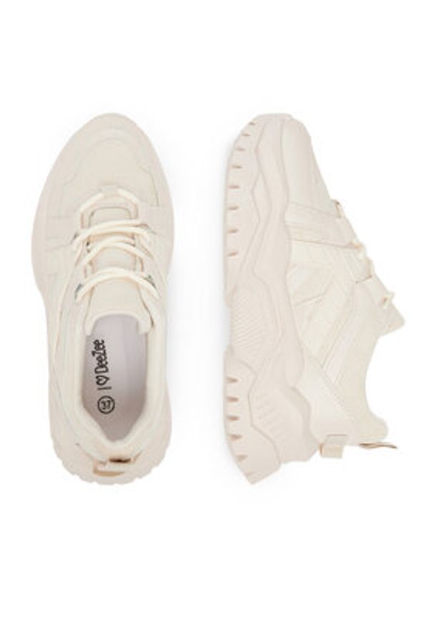 DeeZee Sneakersy 9223 Beżowy. Kolor: beżowy. Materiał: skóra