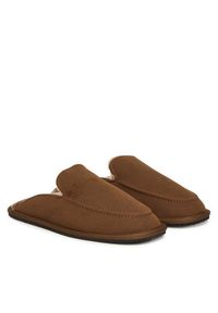BOSS Kapcie Home 50552598 Brązowy. Kolor: brązowy. Materiał: materiał #3