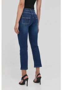 Elisabetta Franchi jeansy damskie high waist. Stan: podwyższony. Kolor: niebieski #2