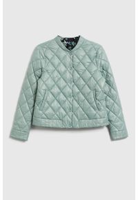 MOODO - Krótka pikowana kurtka oliwkowa. Kolor: oliwkowy. Materiał: poliester, poliamid. Długość: krótkie #1