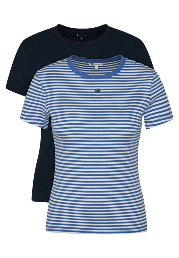 Tommy Jeans Komplet t-shirtów DW0DW21430 Kolorowy Slim Fit. Materiał: bawełna. Wzór: kolorowy