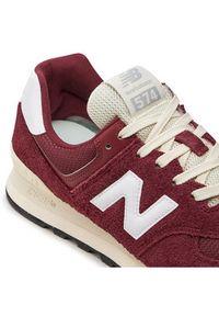 New Balance Sneakersy U574RBK Bordowy. Kolor: czerwony. Materiał: zamsz, skóra. Model: New Balance 574