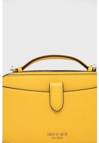 Kate Spade torebka skórzana kolor beżowy. Kolor: żółty. Materiał: skórzane