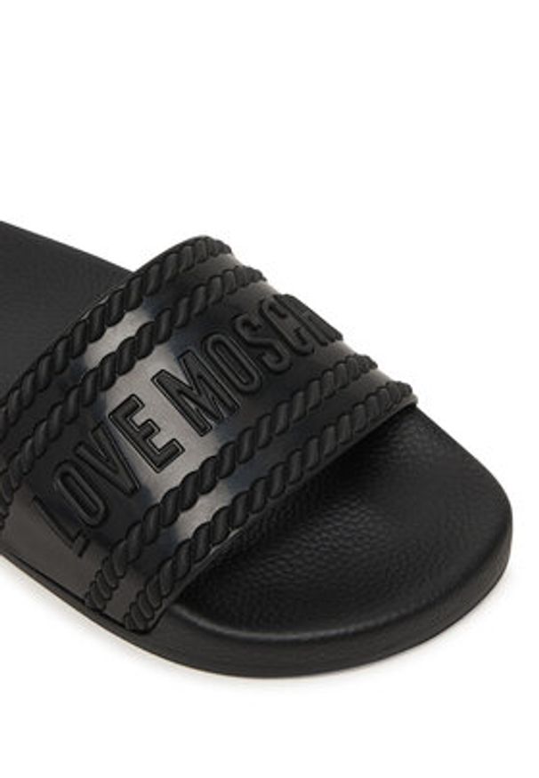 Love Moschino - LOVE MOSCHINO Klapki JA28342G0OI22000 Czarny. Kolor: czarny. Materiał: syntetyk