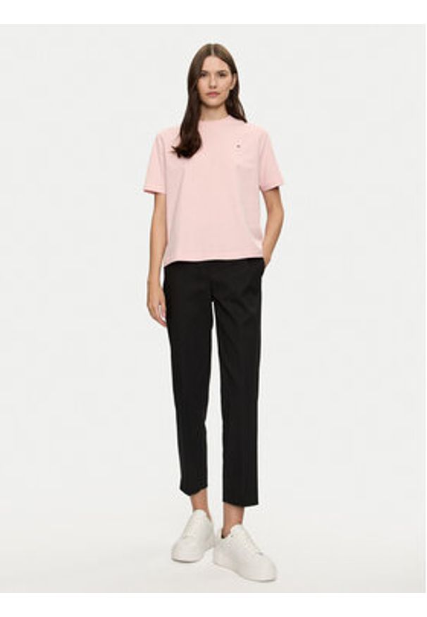 TOMMY HILFIGER - Tommy Hilfiger Chinosy Travel WW0WW43632 Czarny Slim Fit. Kolor: czarny. Materiał: syntetyk, bawełna