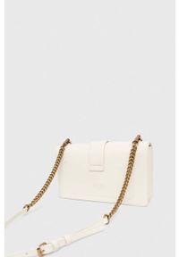 Pinko torebka skórzana kolor biały. Kolor: biały. Materiał: skórzane. Rodzaj torebki: na ramię #2