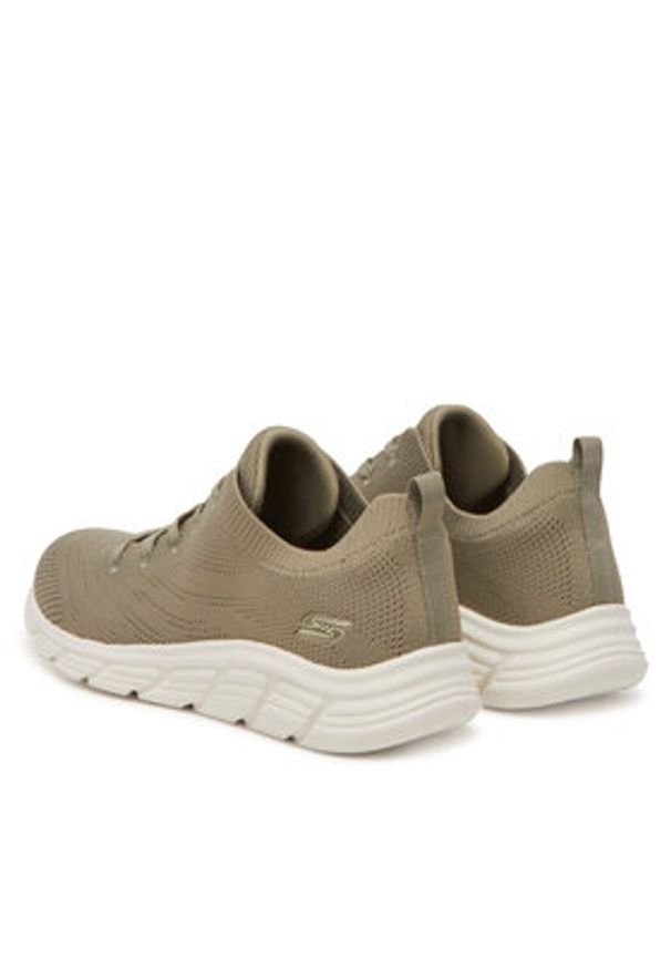skechers - Skechers Sneakersy Bobs B Flex Lo-Graceful Stride 117591/OLV Khaki. Kolor: brązowy. Materiał: materiał