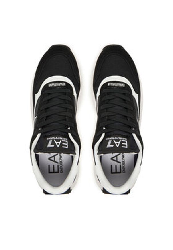 EA7 Emporio Armani Sneakersy 7X000341 AF18616 MC001 Czarny. Kolor: czarny. Materiał: skóra, zamsz