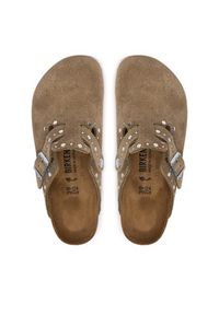 Birkenstock Klapki Boston Rivet 1030418 Beżowy. Kolor: beżowy. Materiał: zamsz, skóra #6