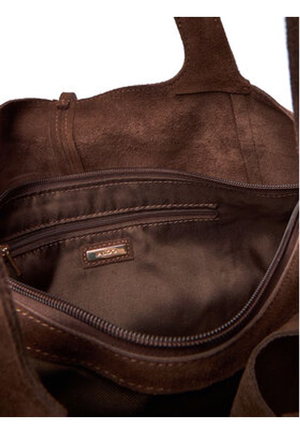 Aldo Torebka Arrow 14141346 Brązowy. Kolor: brązowy. Materiał: skórzane, zamszowe