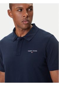 Tommy Jeans Polo Linear DM0DM20914 Granatowy Regular Fit. Typ kołnierza: polo. Kolor: niebieski. Materiał: bawełna #4