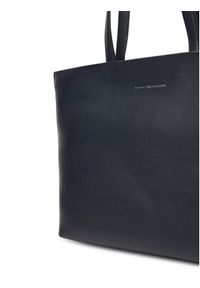TOMMY HILFIGER - Tommy Hilfiger Torebka Th Logotape Tote AW0AW17693 Granatowy. Kolor: niebieski. Materiał: skórzane