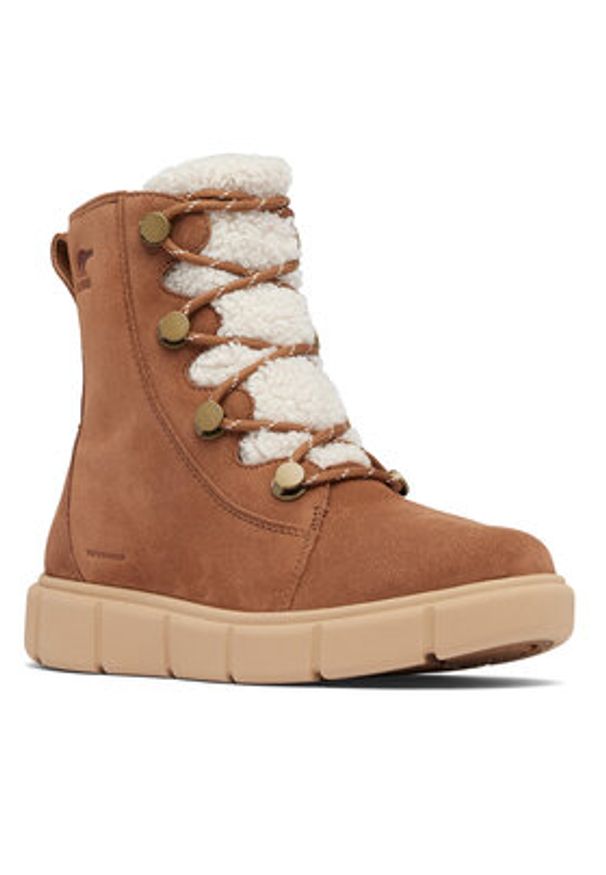 sorel - Sorel Botki Explorer III Joan 2077981242 Brązowy. Kolor: brązowy. Materiał: zamsz, skóra