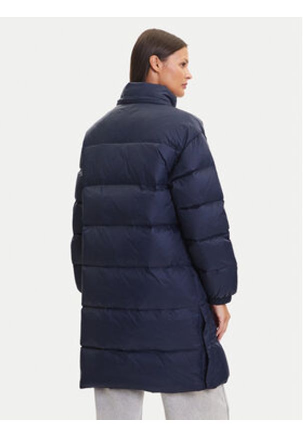 Calvin Klein Jeans Płaszcz zimowy Essential LV047D502G Granatowy Regular Fit. Kolor: niebieski. Materiał: syntetyk. Sezon: zima