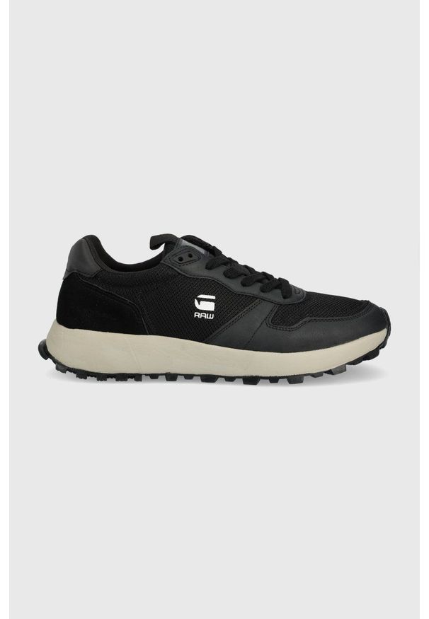 G-Star RAW - G-Star Raw sneakersy theq run kolor czarny. Nosek buta: okrągły. Zapięcie: sznurówki. Kolor: czarny. Materiał: guma. Sport: bieganie