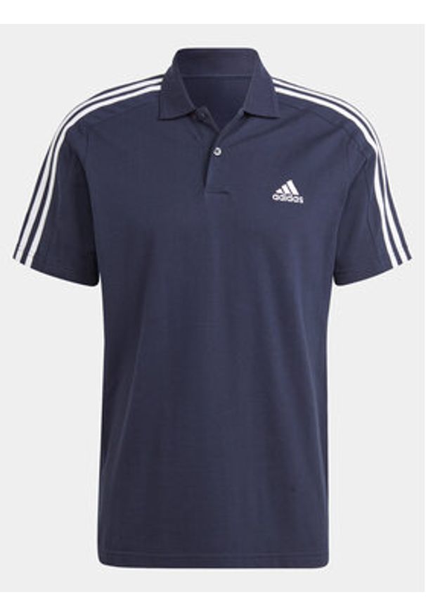 Adidas - adidas Polo Essentials IC9311 Granatowy Regular Fit. Typ kołnierza: polo. Kolor: niebieski. Materiał: bawełna