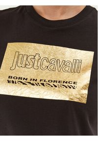 Just Cavalli T-Shirt 75PAHG06 Czarny Regular Fit. Kolor: czarny. Materiał: bawełna #4
