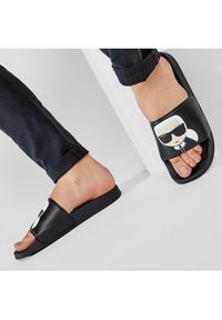 Karl Lagerfeld - KARL LAGERFELD Klapki KL70005 Czarny. Kolor: czarny. Materiał: skóra #2
