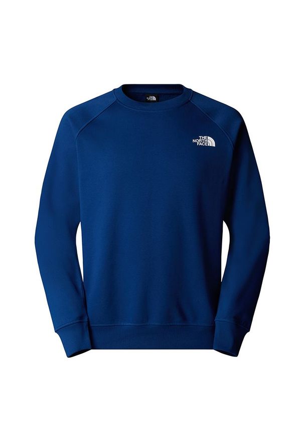 Bluza męska The North Face Redbox 0A89FAH4B1 - granatowa. Kolor: niebieski. Materiał: poliester, bawełna. Styl: elegancki. Sport: wspinaczka