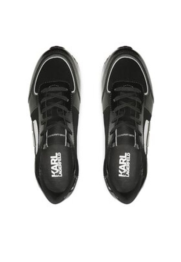 Karl Lagerfeld - KARL LAGERFELD Sneakersy KL61930N Czarny. Kolor: czarny. Materiał: zamsz, skóra