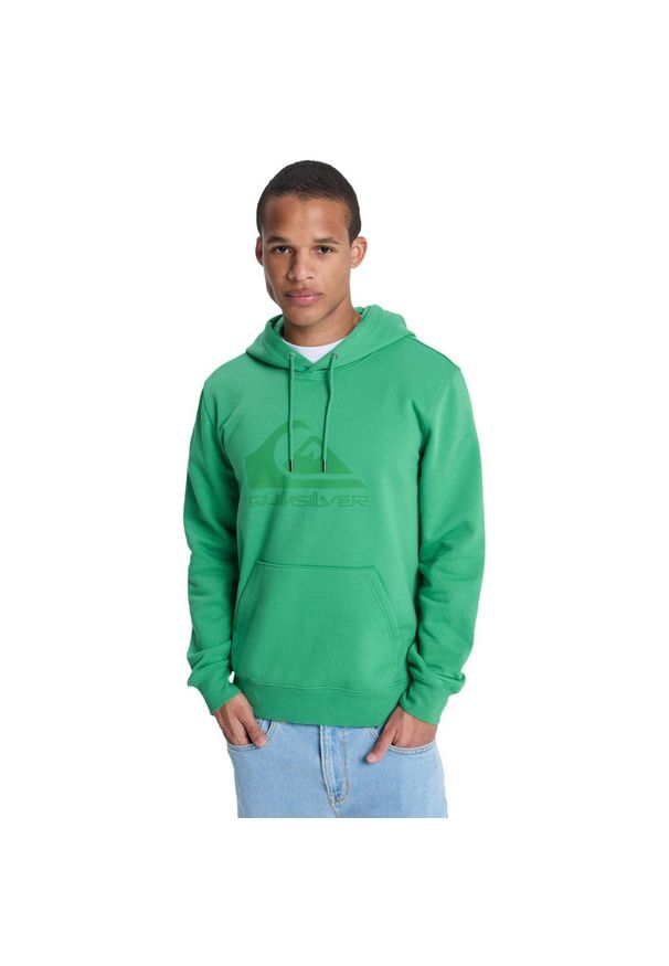 Quiksilver - Bluza z kapturem dla Mężczyzn COMP LOGO Zielony. Typ kołnierza: kaptur. Kolor: zielony. Materiał: poliester, bawełna, tkanina