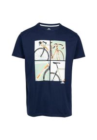 TRESPASS - T-shirt Męski Rower Chowder. Kolor: niebieski. Sport: kolarstwo