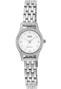 Zegarek damski QQ Q30C-001P CYRKONIE srebrny. Kolor: srebrny #1