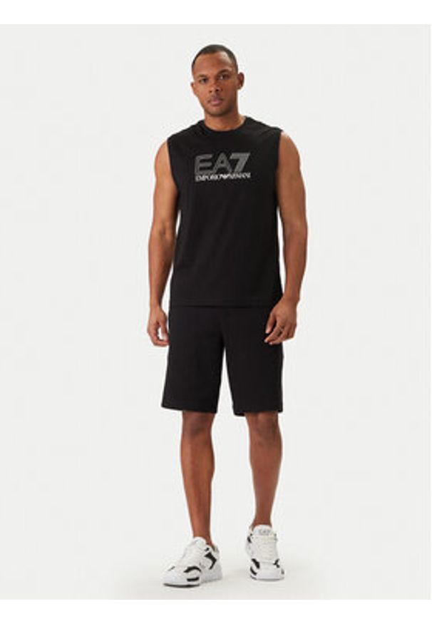 EA7 Emporio Armani Tank top 7M001306 AF10375 UC001 Czarny Regular Fit. Kolor: czarny. Materiał: bawełna