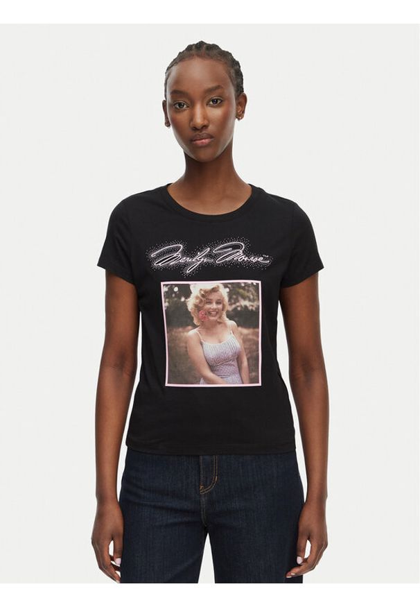 Guess T-Shirt W6BI51 K6658 Czarny Regular Fit. Kolor: czarny. Materiał: bawełna
