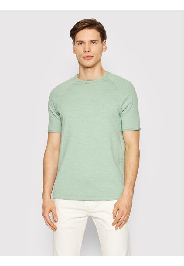 Selected Homme T-Shirt Sunny 16084195 Zielony Regular Fit. Kolor: zielony. Materiał: bawełna