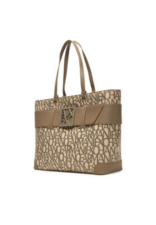 Armani Exchange Torebka 949127 3F742 M1014 Beżowy. Kolor: beżowy. Materiał: skórzane