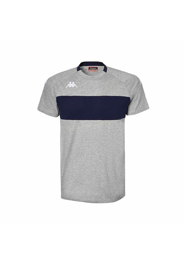 Jersey Kappa Diago. Kolor: wielokolorowy, niebieski, szary. Materiał: jersey. Wzór: kolorowy, paski