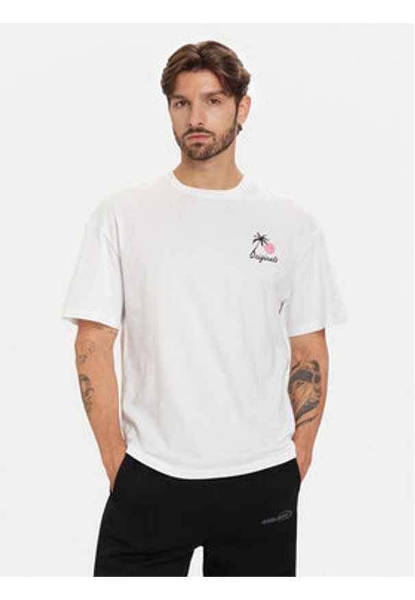 Jack & Jones T-Shirt Bradley 12264414 Biały Relaxed Fit. Kolor: biały. Materiał: bawełna
