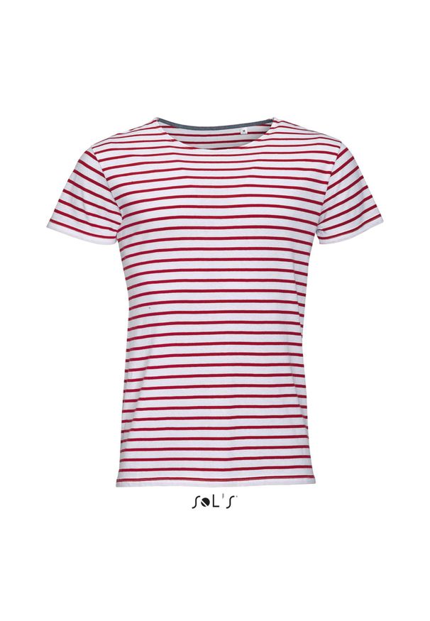 SOL'S - Koszulka Sol's Miles. Kolor: wielokolorowy, biały, czerwony. Materiał: bawełna