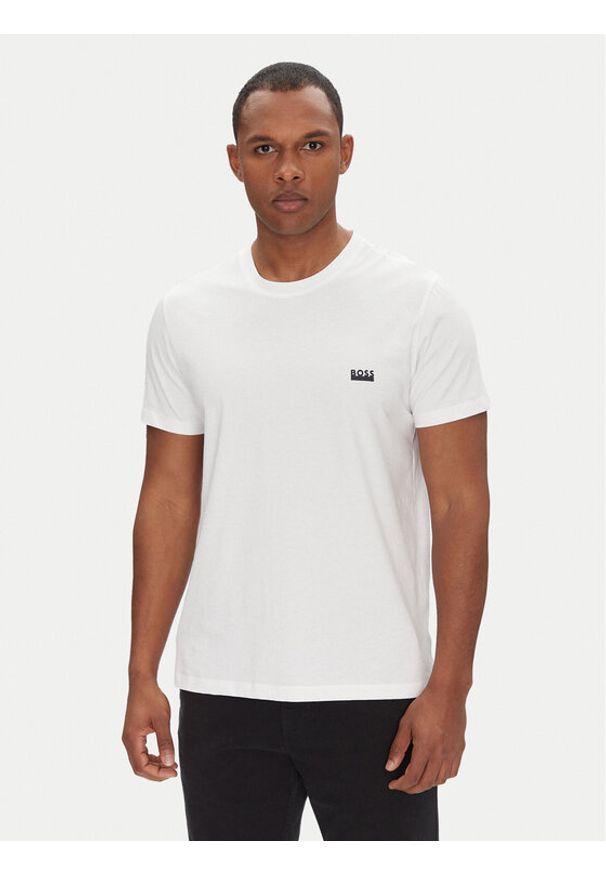 BOSS T-Shirt 50531401 Beżowy Regular Fit. Kolor: beżowy. Materiał: bawełna