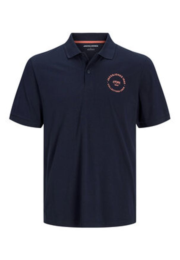 Jack & Jones - Jack&Jones Polo Simon 12269299 Granatowy Regular Fit. Typ kołnierza: polo. Kolor: niebieski. Materiał: bawełna