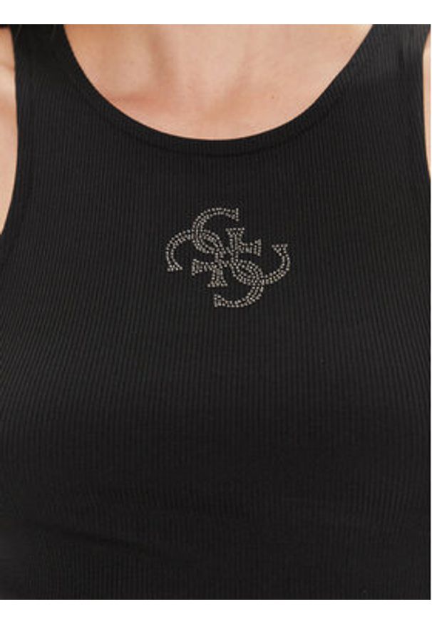 Guess Top W4RP43 KAZH2 Czarny Slim Fit. Kolor: czarny. Materiał: syntetyk