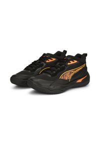 Buty do chodzenia męskie Puma Playmaker Pro Laser. Zapięcie: sznurówki. Kolor: czarny, żółty, pomarańczowy, wielokolorowy. Materiał: materiał, tkanina, syntetyk. Szerokość cholewki: normalna. Sport: turystyka piesza
