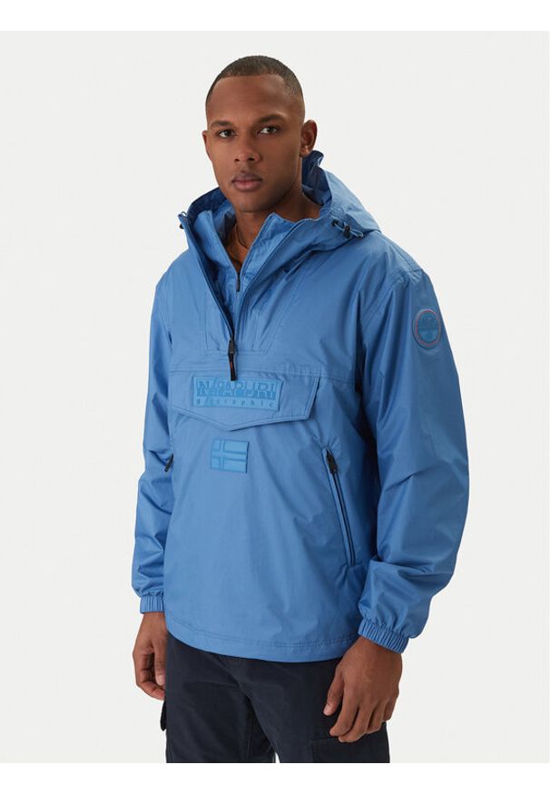 Napapijri Kurtka anorak RF Next WB NP0A4FI3 Niebieski Loose Fit. Kolor: niebieski. Materiał: syntetyk