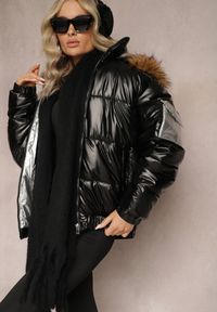Renee - Czarna Kurtka Actynome. Kolor: czarny. Materiał: futro. Styl: klasyczny #3