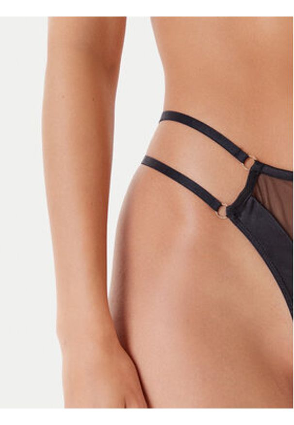 Hunkemöller Stringi Vienna 301822 Czarny. Kolor: czarny. Materiał: syntetyk