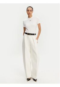 JACQUEMUS Spodnie materiałowe Le Pantalon Ovalo 24E241PA0791718 100 Biały Regular Fit. Kolor: biały. Materiał: wiskoza