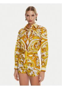 DOLCE & GABBANA - Dolce&Gabbana Koszula F5S65T FI5JK Żółty Regular Fit. Kolor: żółty. Materiał: bawełna