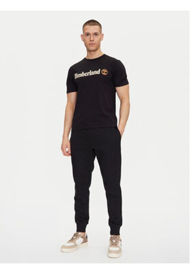 Timberland Spodnie dresowe TB0A5V5Q Czarny Regular Fit. Kolor: czarny. Materiał: bawełna