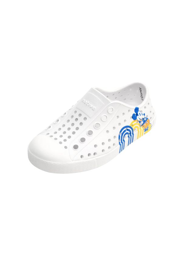 Native Shoes - Buty miejskie młodzieżowe NATIVE JEFFERSON PRINT BIG KID DISNEY. Okazja: na co dzień. Kolor: biały. Wzór: nadruk, motyw z bajki