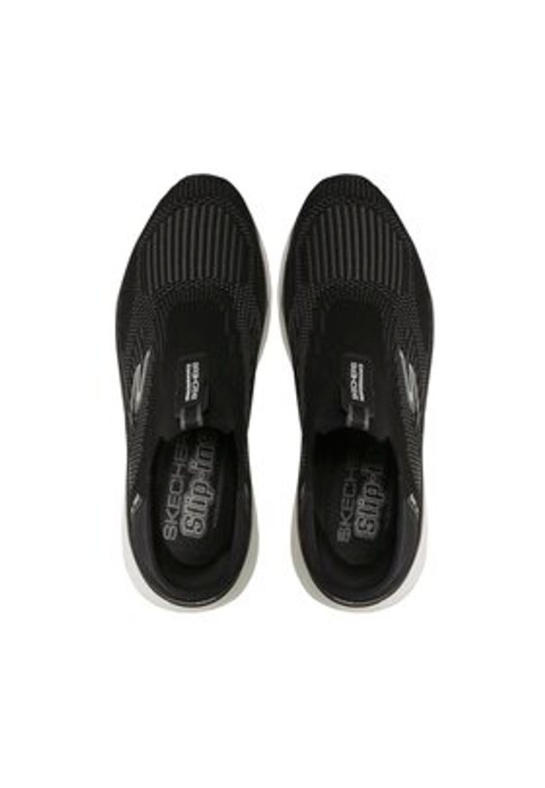 skechers - Skechers Buty do biegania Max Cushioning Elite 220389/BKW Czarny. Kolor: czarny. Materiał: materiał