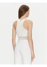 Elisabetta Franchi Top TK-39S-51E2 Biały Slim Fit. Kolor: biały. Materiał: wiskoza #5