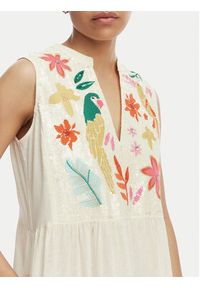 LOLA CASADEMUNT Sukienka letnia LS2616006 Kremowy Relaxed Fit. Kolor: kremowy. Materiał: bawełna. Sezon: lato #4